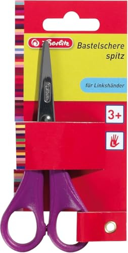 Herlitz 1947787 Pysselsax spetsiga för vänsterhänta, blandade färger, inget färgval möjligt!