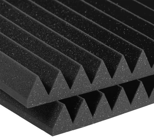 Auralex Acoustics Studiofoam Wedges Acoustic Absorption Foam, 2 x 24 x 24, 12-Panels, Charcoal