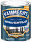 Hammerite Metallschutzlack Hammerschlag, 3in1 Rostschutzlack für Metall, wetterfest und stoßfest, für außen und innen, Schwarz, 250ml