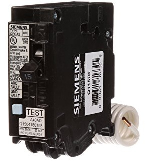 Siemens Q115DF 15-Amp Afci/Gfci Dual Function Circuit Breaker, Plug on Load Center Style
