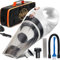 ThisWorx Aspirateur Voiture Puissant - Mini Aspirateur à Main 110W, 12V avec 3 Embouts et Sac de Transport - Blanc