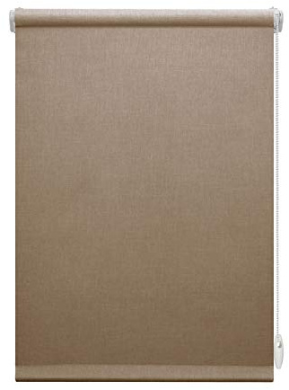 GARDINIA Rollo ohne Bohren, Tageslicht-Rollo zum Kleben oder Klemmen, Blickdicht, Sichtschutz, Blendschutz, EASYFIX Rollo Napoli, Braun, 60 x 150 cm