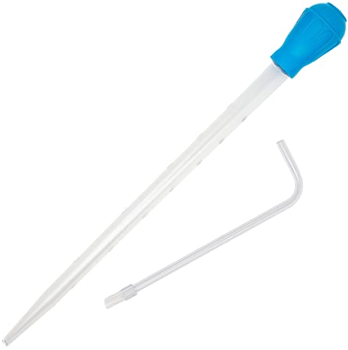 Aquarium Coral Feeder Fish Feeder Waste Clean Tool Manual Cleaner Water Changer Fish Tank Cleaning Tool Siphon Dropper Waste Remover Aquatic Bottom Pipette (25IN)
