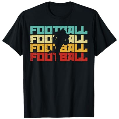 American Football Player Silhouette Retro Men Women Kids T-Shirt