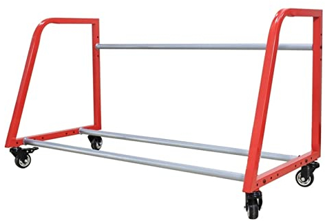 LVLONG Supports Pneus Rack de Stockage de Pneus de 127 Cm de Long avec Roues, Supports Multi-pneus de Moyeu de Jante Portables Mobiles en Métal, pour Carport, Campagne, Ferme, Atelier, Garage