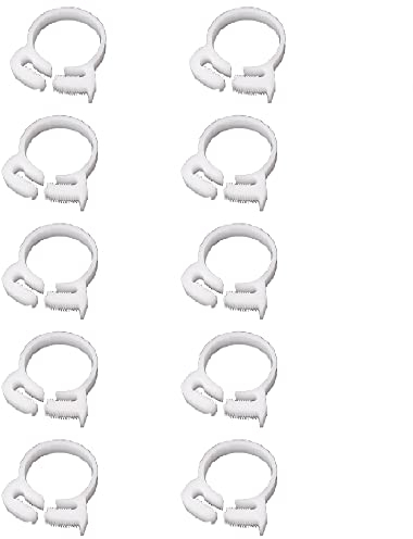 Lot de 10 colliers de serrage en plastique à cliquet réglables pour raccorder, fixer, sceller les tuyaux (9,1 à 10,2 mm)