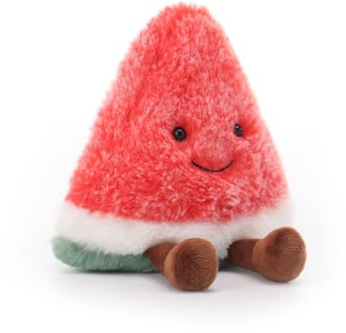 Apricot Lamb Wassermelon Plüsch Obst für Kinder, weiche niedliche Kuscheltier für Baby Mädchen und Jungen, Flauschige Plüsch Rot Wassermelon