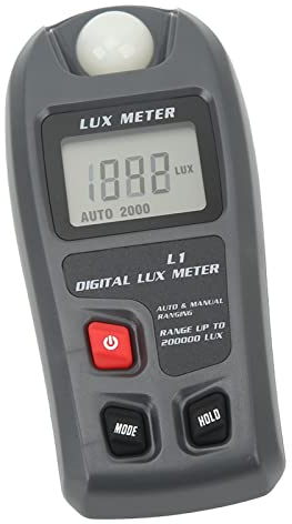 Digitales Luxmeter-Lichtmessgerät mit LCD-Display, Großer Testbereich, Höhere Genauigkeit, Einfaches Tragen, Weitere Funktionen, für Fotografie, Pflanzen, Innen- und Außenbereich