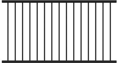 Deckorators Aluminum Classic 6 ft. x 36 in. Textured Black Line Rail Kit