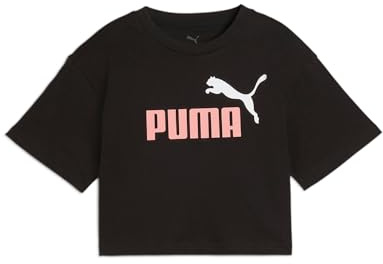 Puma ESS 2 Color No. 1 Logo​ Short Length tee G, Camisetas Niñas, Puma Black,