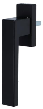 MS Beschläge Poignée de fenêtre design exclusif avec grille à 45° - Ferrure de fenêtre carrée - Pivotante - En aluminium - Noir