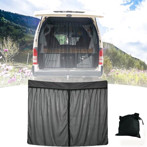 Auto Zanzariera per Portellone Posteriore per F-ord Transit Custom, 135 * 145 cm / 53 * 57 pollici Magnetica Protezione Solare Rete Anti-insetti Zanzariera Porta Viaggi in Campeggio