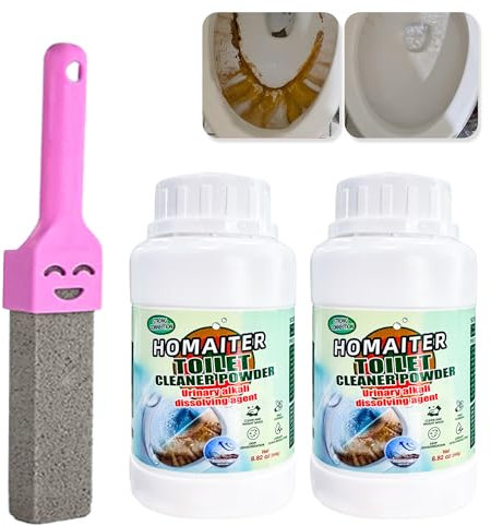 HOMAITER Pumice Stone for Toilet Bowl Cleaning, Toilet Cleaner Limescale Remover, Calcium Buildup and Rust Suitable for Cleaning Toilet 2PCS + 1PCS Pumice Stone