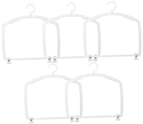Levemolo Set 5 Appendiabiti per Costumi da Bagno e Bikini in Plastica Bianca, Organizzatore Salvaspazio per Esposizione e Conservazione, Ganci Resistenti per Armadio Donna