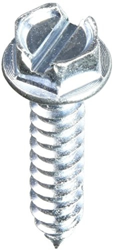The Hillman Group 41032 Hex Washer Head Slotted Sheet Metal Screw, 12-Inch x 1-Inch, 50-Pack