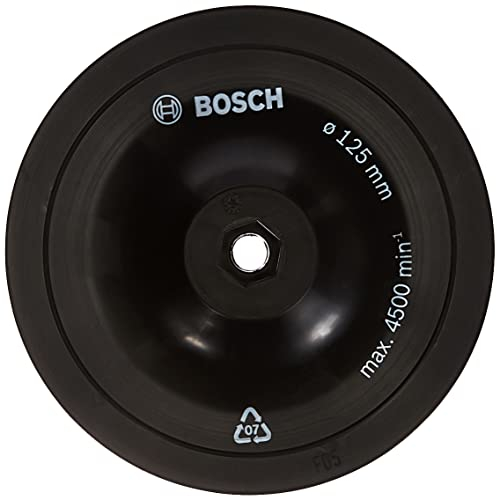 Bosch 2 609 256 281 - Plato lijador para taladradoras, 125 mm, con sistema de sujeción