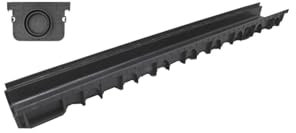 UTILFER CANALETTA DI SCOLO ABS NERA CARRABILI CON GRIGLIA - TUTTE LE MISURE (CON GRIGLIA IN PLASTICA ABS CM 100 x 10 H 3.5)
