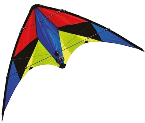 BROOKITE from Peterkin | Phantom Sport Stunt Kite | Multicolour Kite - 117cm x 66cm - Spinnaker Nylon with 2 handles | Kites | Outdoor Toys | Sport & Leisure | Ages 8+