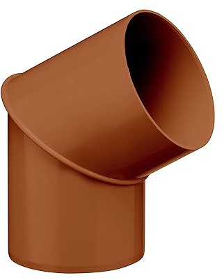 INEFA Regenrohrbogen 60 Grad für Fallrohr, PVC DN100 / 100mm Braun Verbindungsstück Dachrinnenzubehör, einfache Montage, Made in Germany