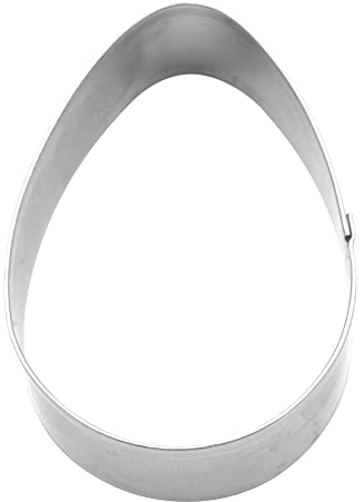 BekkiB 3325 - Cortador de galletas huevo de Pascua, tamaño aprox. 5,5 cm, cortador de galletas de acero inoxidable, también adecuado para galletas Linzer