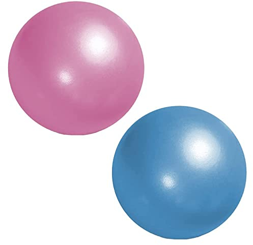 NUWIQ Pilates Ball - Pelota de Gimnasia pequeña para Yoga, Entrenamiento aeróbico, 2 Unidades, Rosa y Azul