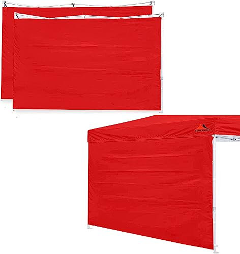 SCOCANOPY sidovägg för 3,7 x 3,7 m baldakinram, 3-pack endast solväggar, röd