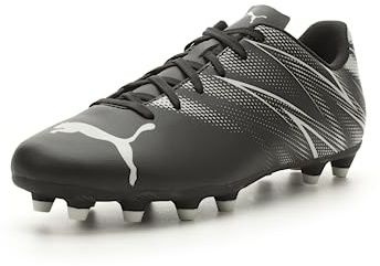 PUMA Mens Attacanto Firm, Artificial Ground Soccer Cleat, PUMA Mens Black-Silver Mist, 11