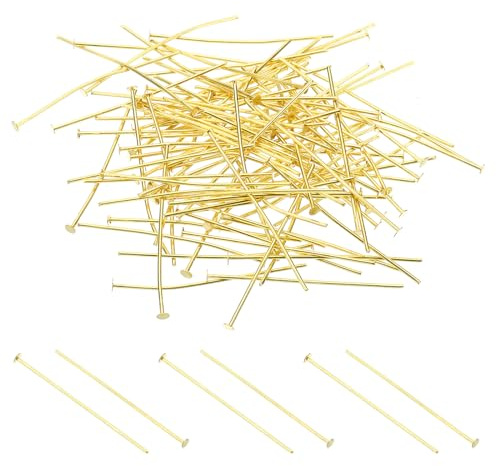 PATIKIL 1.5x0.1 Ganci per Lampadari Cristalli, Accessori per Lampade in Cristallo 300Pz Clip per Cristalli per Fissare Parti di Cristallo, Sostituzioni per Lampadari, Oro