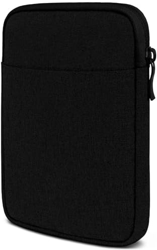 moex Case for Amazon Kindle (2016) - Sleeve Bag with Compartment for Accessories, E-Book Reader Protective Case Minimalist with Zip Closure, Water-Repellent, Black