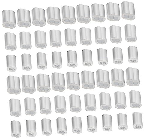 iplusmile 180piezas Manguitos Aluminio Orificios Kit Cables Acero Tubos Aluminio Conectores Pesca