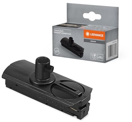 LEDVANCE connettore a sospensione per lampade a binario, nero, plastica, IP20