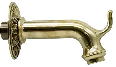 L'ARTISTICA F.LLI PERINCIOLI | Erogatore Continuo per Fontane con Gancio e Rosone Attacco 3/4 F, Erogatore in Ottone per Fontane a Colonna o Muro, 153mm