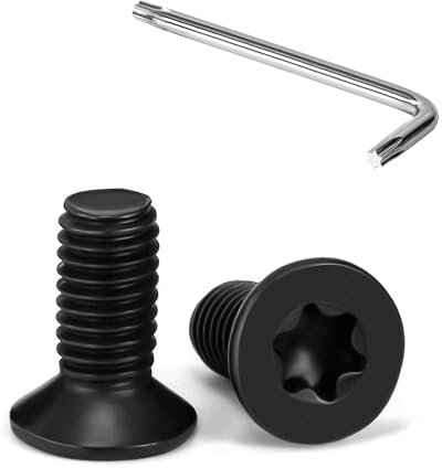 Tunejoy Tornillos de Cabeza Avellanada Torx M5 x 12 mm Negro Tornillo Avellanado Mecánico de Acero Inoxidable A2 V2A con T25 llave Rosca Completa 20 Piezas