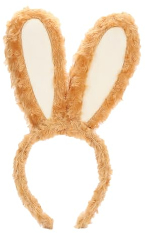 HFMYGS Disfraz de conejo para niños, orejas de conejo, diadema de orejas de conejo, diadema de orejas de conejo, orejas de conejo, orejas de conejo de Pascua, bonita diadema de peluche, tocado para