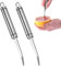 keyxer 2 couteaux à pamplemousse, couteau à pamplemousse incurvé en acier inoxydable, couteau à fruits dentelé, éplucheur de pamplemousse, éplucheur de fruits de cuisine avec boucle
