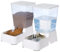 Automatic Dog Cat Gravity Food Feeder and Water Dispenser Set with 304 Stainless Steel Bowl Suit for Medium Large Dogs Cats, Large Capacity 5.3L/1.4 Gallon x2 (White Set)