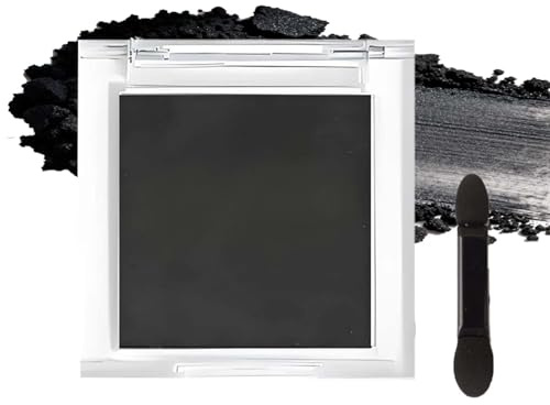 Black Matte Single Eyeshadow Pressed Powder - Highly Pigmented, Long-Lasting & Waterproof, Smooth Blendable Formula for Smokey Eye Makeup, Hypoallergenic for Sensitive Skin