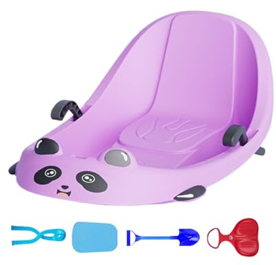 Luges pour - Sport d'hiver avec Dossier | Luge Extérieur pour avec Frein | pour Garçons Filles dÂge Préscolaire Collines Enneigées Parc Jardin Arrière Cour de