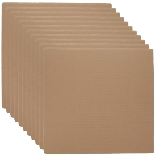 Cabilock Lot de 12 Feuilles de Carton Ondulé Épaissi 3 Couches 3Mm 30×30 CM pour Bricolage Emballage Postal et Création Artisanale Carton Double Face Résistant pour Protection