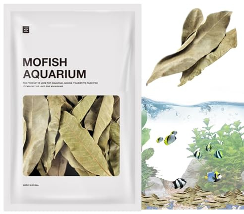Aquarium Leaf Litter - Natural Water Quality Improver & Fish Breeding Resting Leaf | Aquasçaping Decor for Fish Tanks, Turtle Habitats & Reptile Enclosures | Regulation & Natural Botanical Substrat