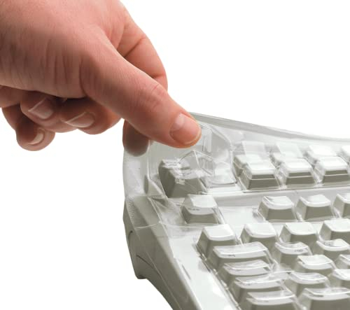 CHERRY WetEx, Flexibe Tastatur-Schutzfolie für CHERRY G84-4400/-4420, ISO-Layout, Sicherer Schutz vor Verschmutzung durch Flüssigkeiten, Staub, Fremdkörper