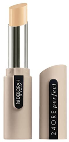Deborah Correttore 24ORE Perfect N.01 Light Beige, Lunga Tenuta, copre Occhiaie e Piccole Imperfezioni Cutanee, dona un Effetto Opaco Naturale