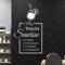 tjapalo® w-pkm197 Wandtattoo Küche sprüche Gastro Bar rezepte Tequila sunrise Cocktail Wandsticker kochen Essen trinken Wandbanner Banner (Höhe 120 x Breite 58 cm)