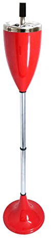 Cenicero de pie de 70 cm, altura regulable, con soporte, para interior y exterior, color rojo