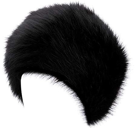 Everkeen Women's Faux Fur Hat Ladies Russian Cossack Style Winter Cap Black