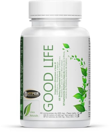 Hyper Good Life 60 Cpr - Integratore Alimentare Con Iperico Erba di San Giovanni, Griffonia e Rodiola Rosea - Riduce lo Stress e Favorisce un Naturale Stato di Serenità e Benessere