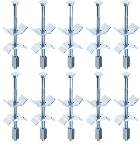 ECSiNG 10 Pezzi M6 100mm Connettori Per Piano Di Lavoro Connettori Per Piano Di Lavoro Connettori Per Giunti Bulloni Di Collegamento Per Mobili Accessori Per Piani Di Lavoro Da Cucina Banconi Bar