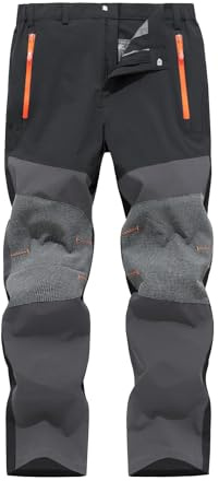 Freiesoldaten Men's Lightweight Hiking Trousers Outdoor Climbing Walking Quick Dry Trousers Black