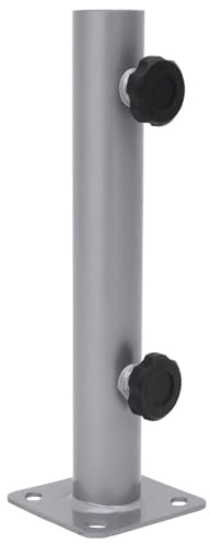Bulliing Parasol Base for Ø32/34/38 mm Pole Silver Steel,Ground Spike for Rotary Washing Line Parasol Cloth Airer Stand Base Rust Resistant Heavy Duty