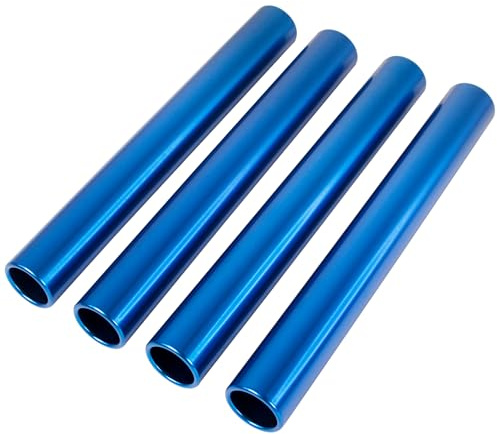 Supvision Aluminum Alloy Relay Batons for Track and Field 4 Piece Set Durable Lightweight for Sports Teams Suitable for Athletes Seeking High-Performance Equipment in Outdoor Activities Blue